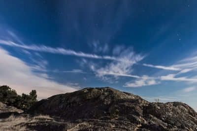 Low angle view of mountain against sky