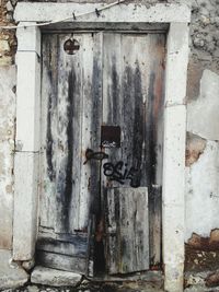 Close-up of door