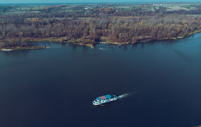 High angle view of sea