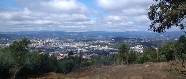 Panoramic view of townscape against sky