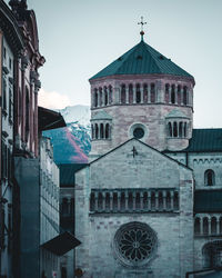 Low angle view of historic building against sky