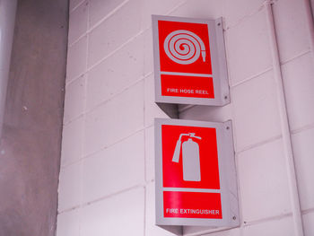 Information sign on wall