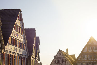 Low angle view of buildings against sky