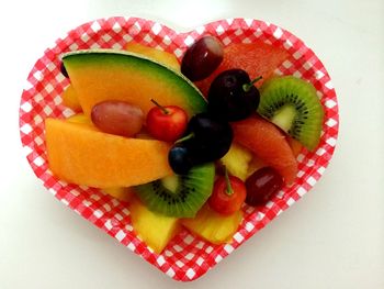 Close-up of food on white background