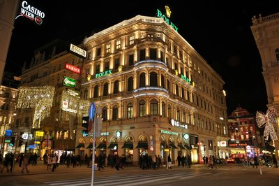 City street at night