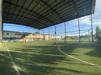 People playing soccer