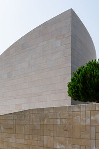 Low angle view of building against clear sky