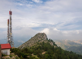 Segaria mountain, in pedreguer , alicante, spain, on a rainy day.