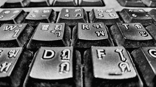 Full frame shot of computer keyboard