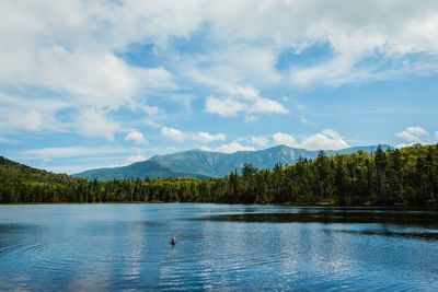 View of lake with mountain in background