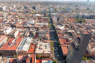 High angle view of cityscape