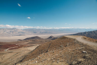 Scenic view of desert against sky