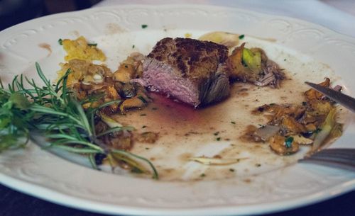 Close-up of served food