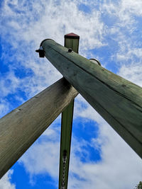 Low angle view of bridge against sky