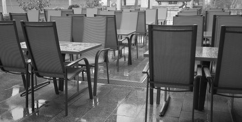 Empty benches in the dark