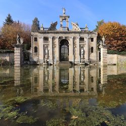 Reflection of building in lake