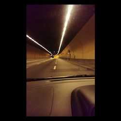 Road in tunnel