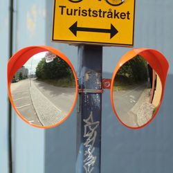 Close-up of road sign