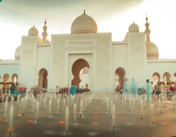 Group of people in temple