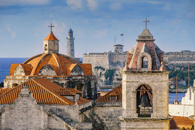 Exterior of historic building against sky