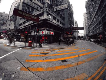 People on street in city