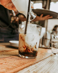 Close-up of drink on table