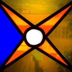 Full frame shot of illuminated glass window