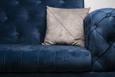 Close-up of sofa at home