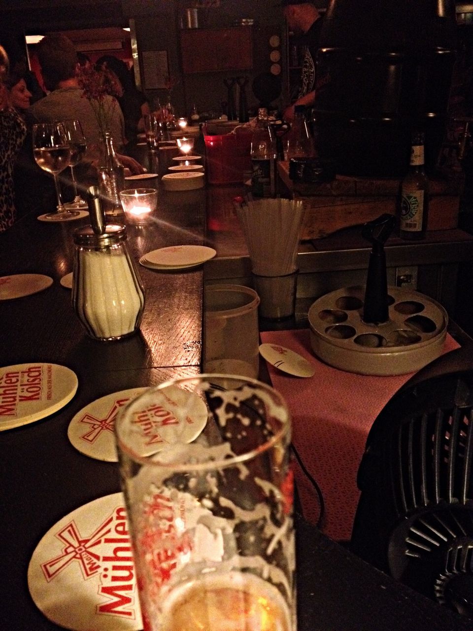 indoors, table, food and drink, still life, drink, restaurant, high angle view, plate, close-up, chair, refreshment, drinking glass, spoon, tablecloth, coffee cup, cafe, no people, food, coffee - drink, freshness