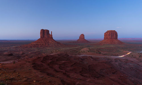 Blue hour at monument valley, utah