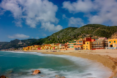 Colorful houses of varigotti in the province of savona.