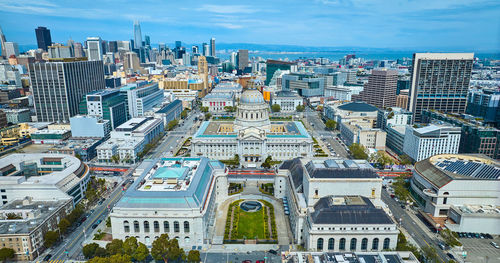 High angle view of cityscape