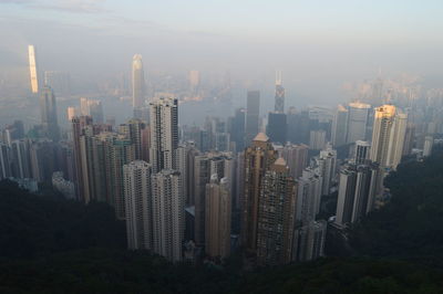 Panoramic view of cityscape against sky