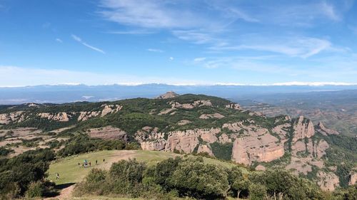 High angle view of landscape against sky