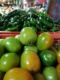 Close-up of vegetables for sale in market