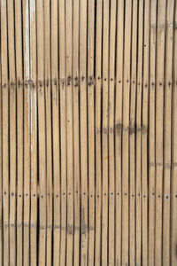 Close-up of wooden fence against wall