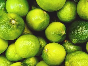 Fresh green limes directly from above 