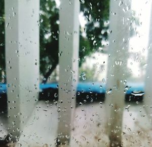 Rain drops on glass window