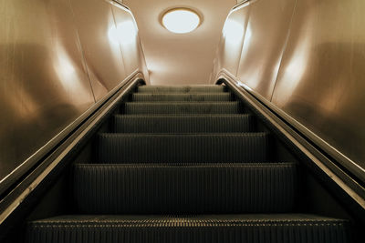 Low angle view of escalator