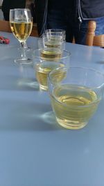 Close-up of wine glass on table