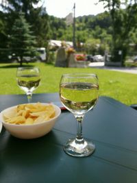 Close-up of wine glass