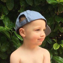 Little boy with cap.