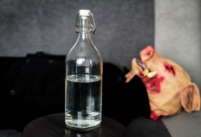 Glass of drinking glasses on table