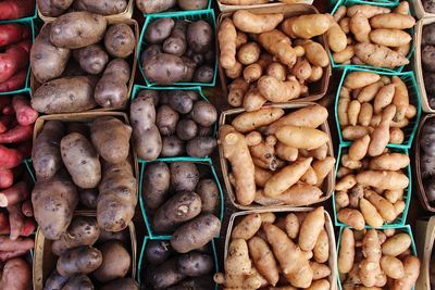 Full frame shot of food for sale at market stall