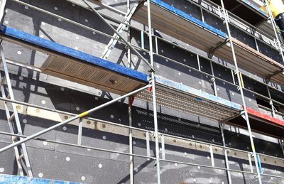 High angle view of building under construction