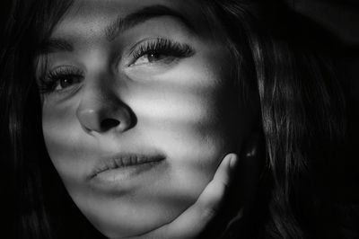 Close-up portrait of young woman