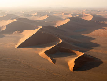 Aerial view of desert