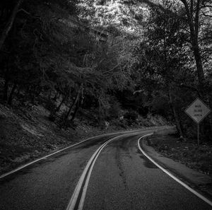 Road passing through empty road