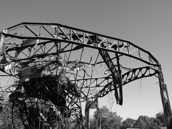 Low angle view of built structure against clear sky