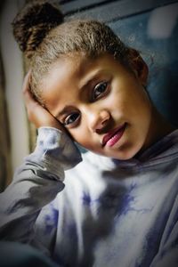 Close-up portrait of boy